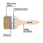 Brocha uso general de 3' con mango de madera, PRETUL 2