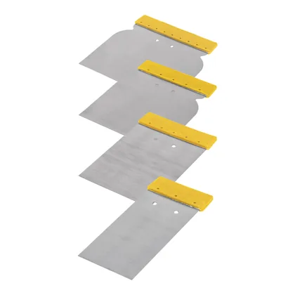 Juego de 4 cuñas con mango de plástico, PRETUL
