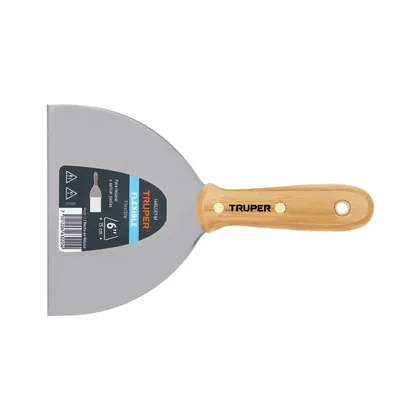 Espátula flexible 6' con mango de madera, TRUPER