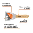 Espátula afilada y angulada 3' con mango de madera, TRUPER 3