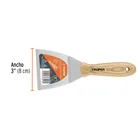 Espátula afilada y angulada 3' con mango de madera, TRUPER 4