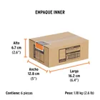 Espátula rectangular 6' x 3' acero inoxidable, mango madera 4