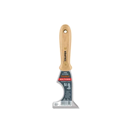 Espátula 2-1/2' de 5 usos con mango de madera, TRUPER