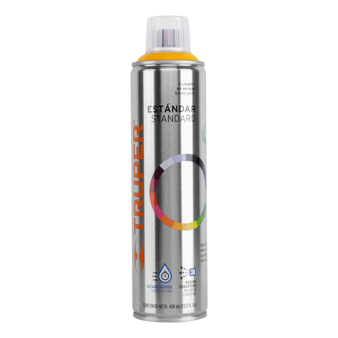 Pintura aerosol amarillo, bote esbelto 400 ml, TRUPER