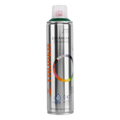 Pintura aerosol verde hoja, bote esbelto 400 ml, TRUPER