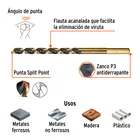 Broca HSS 13/64' Trugold para metal, TRUPER EXPERT 3