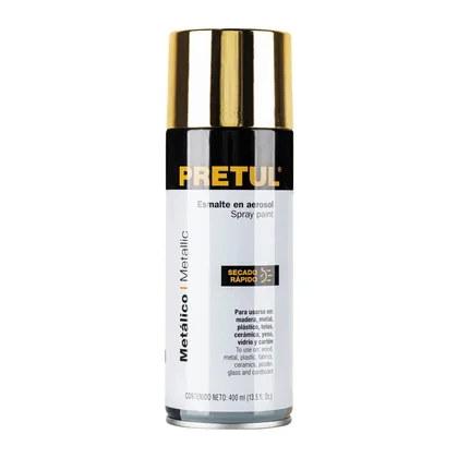 Pintura en aerosol, metálica, oro, 400 ml, PRETUL