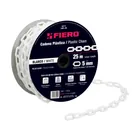Metro de cadena de 5 mm de plástico blanca, carrete de 25 m 1