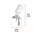 Pistola para pintar LVLP vaso plástico, 1.4 mm, TRUPER 3