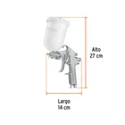 Pistola para pintar LVMP vaso plástico, 1.7 mm, TRUPER 3