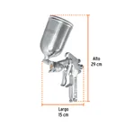 Pistola para pintar LVMP vaso aluminio, 1.4 mm, TRUPER 5