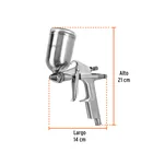Pistola para retoque LVMP vaso aluminio, 0.5 mm, TRUPER 5