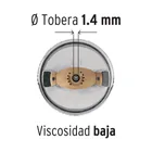 Pistola p/pintar gravedad HVLP vaso plástico, 1.4 mm, TRUPER 4