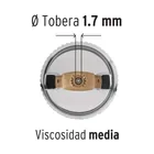 Pistola p/pintar gravedad HVLP vaso plástico, 1.7 mm, TRUPER 4