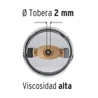 Pistola p/pintar gravedad HVLP vaso plástico, 2 mm, TRUPER 4