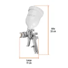Pistola p/pintar gravedad HVLP vaso plástico, 2 mm, TRUPER 5