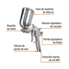 Pistola para pintar LVMP vaso aluminio, 2 mm, TRUPER 2