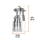 Pistola p/pintar succión HVLP vaso aluminio, 1.4 mm, TRUPER 5