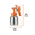 Pistola p/pintar baja presión, 1.5 mm, naranja, entrada sup 4