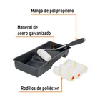 Kit de rodillo para pintar, 4' (maneral, charola y 5 felpas) 2