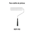 Felpa para rodillo 9 x 3/8' superficies lisas, TRUPER 4