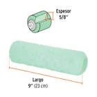 Felpa para rodillo 9 x 5/8' superficies poco rugosas, TRUPER 3