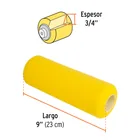 Felpa para rodillo 9 x 3/4' de esponja, superficies rugosas 3