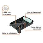 Kit de rodillo para pintar, 9' (maneral, charola y felpa) 2