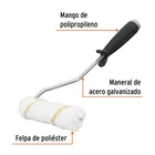 Mini rodillo para pintar 4' x 3/8' de poliéster, TRUPER 2