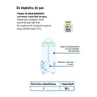 Calentador de depósito, 38L, 1 servicio, gas LP, FOSET 4