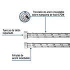 Manguera para boiler, acero inox. 1/2'H x 3/4'H, 80 cm 2