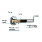 Manguera para boiler, acero inox. 1/2'H x 3/4'H, 80 cm 4