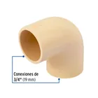 Codo 90° de CPVC de 3/4', FOSET 2
