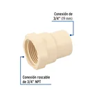 Conector hembra de CPVC 3/4', FOSET 2