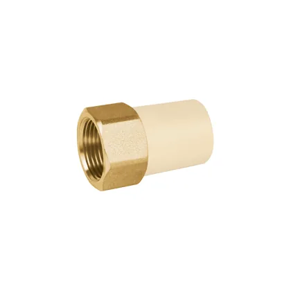 Adaptador hembra de CPVC 3/4' con inserto y tuerca de latón