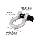Grillete de acero forjado 1/2', FIERO 3