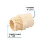 Conector macho de CPVC 1', FOSET 2