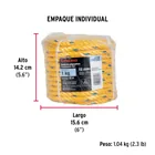 Kilo de cuerda amarilla de polipropileno 10 mm, rollo 1kg 6