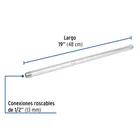 Niple de acero galvanizado 1/2' x 19', FOSET 2