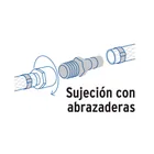 Adaptador macho de latón 3/4' para manguera, FOSET 3