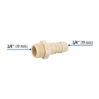 Adaptador inserción rosca exterior de 3/4' x 3/4', FOSET 3