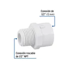 Adaptador macho de PVC de 1/2', FOSET 2