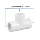 Tee sencilla de PVC 1/2', FOSET 2