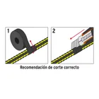 Piola de nylon paracord de 4mm, rollo, negro, 1kg, FIERO 4