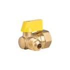 Válvula angular para gas, latón, 3/8' flare x 1/2' hembra 1