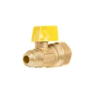 Válvula de control para gas, latón, 3/8' flare x 1/2' hembra 1