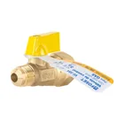 Válvula de control para gas, latón, 3/8' flare x 1/2' hembra 3