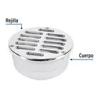 Coladera 5' universal,ABS,rejilla cromada 3 tornillos, FOSET 2