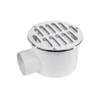 Coladera 5' salida lateral, ABS, rejilla cromada 3 tornillos 1