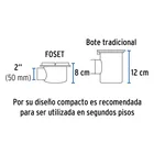 Coladera 5' salida lateral, ABS, rejilla cromada 3 tornillos 4